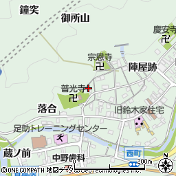 愛知県豊田市足助町天王周辺の地図