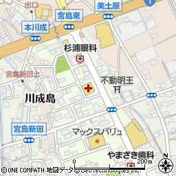 ウエルシア富士川成島店周辺の地図