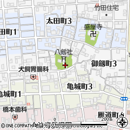 愛知県名古屋市瑞穂区御劔町周辺の地図