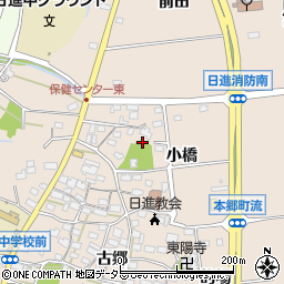 愛知県日進市本郷町小橋周辺の地図