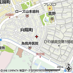滋賀県大津市向陽町9-13周辺の地図