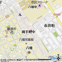 滋賀県近江八幡市縄手町周辺の地図