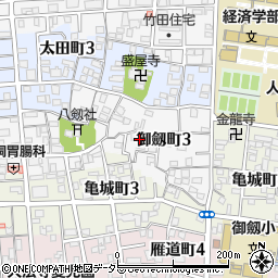 愛知県名古屋市瑞穂区御劔町3丁目55周辺の地図