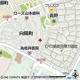 滋賀県大津市向陽町9-5周辺の地図