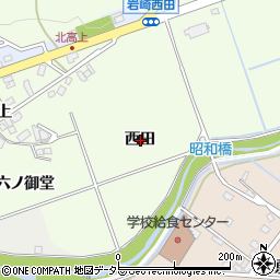 愛知県日進市岩崎町西田周辺の地図
