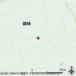 愛知県豊田市足助町御林周辺の地図