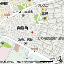 滋賀県大津市向陽町9-14周辺の地図
