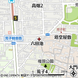 愛知県名古屋市中川区荒子町塔堂屋敷周辺の地図