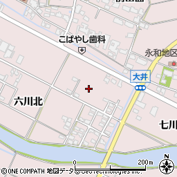 愛知県愛西市大井町周辺の地図