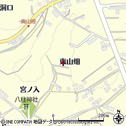 愛知県豊田市御船町東山畑周辺の地図