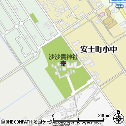 沙沙貴神社周辺の地図