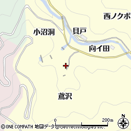 愛知県豊田市怒田沢町鳶沢周辺の地図
