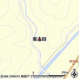 岡山県美作市東吉田周辺の地図