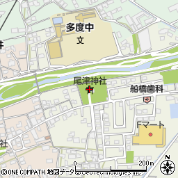尾津神社周辺の地図