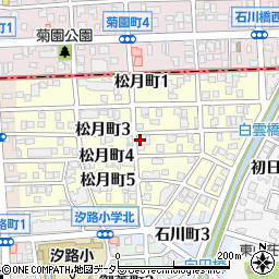 愛知県名古屋市瑞穂区松月町周辺の地図
