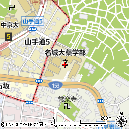 名城大学八事校地　喫茶室周辺の地図