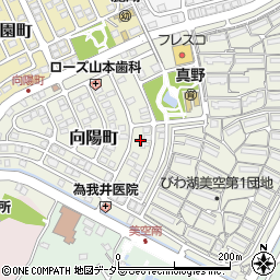 滋賀県大津市向陽町9-16周辺の地図