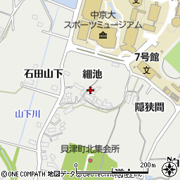 愛知県豊田市貝津町細池81-2周辺の地図