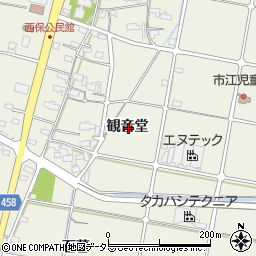愛知県愛西市西保町観音堂周辺の地図