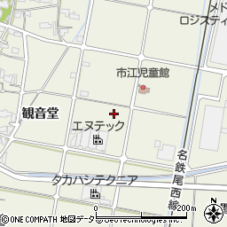愛知県愛西市西保町大之内周辺の地図