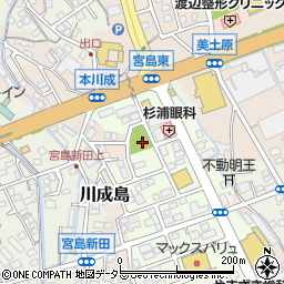 宮島新田公園周辺の地図