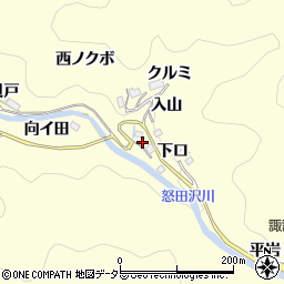 愛知県豊田市怒田沢町中切周辺の地図