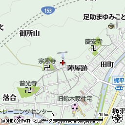 愛知県豊田市足助町後山1周辺の地図