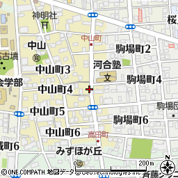 愛知県名古屋市瑞穂区中山町4丁目周辺の地図