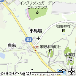愛知県日進市米野木町小馬場周辺の地図