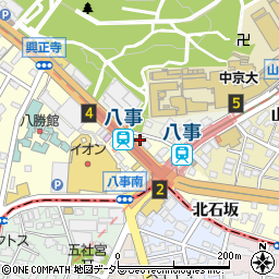 横浜家系ラーメン八事家周辺の地図