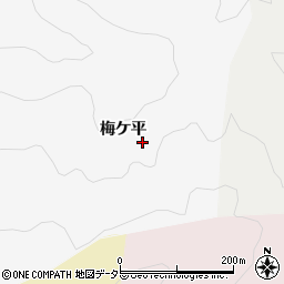 愛知県豊田市桑田和町梅ケ平周辺の地図