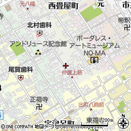 滋賀県近江八幡市仲屋町上周辺の地図