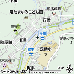 愛知県豊田市足助町今岡17周辺の地図