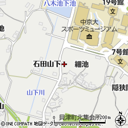 愛知県豊田市貝津町細池7-8周辺の地図