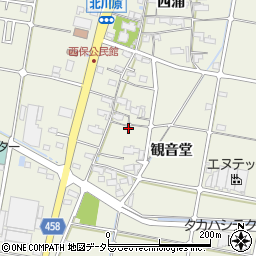 愛知県愛西市西保町周辺の地図