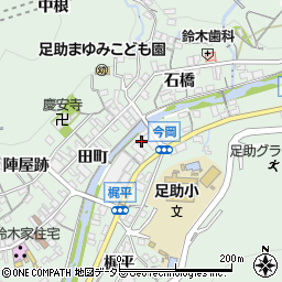 愛知県豊田市足助町今岡16周辺の地図