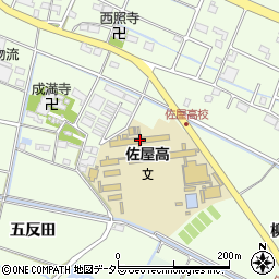 佐屋高校周辺の地図