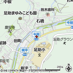 愛知県豊田市足助町今岡21周辺の地図