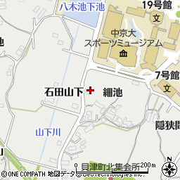 愛知県豊田市貝津町細池8周辺の地図