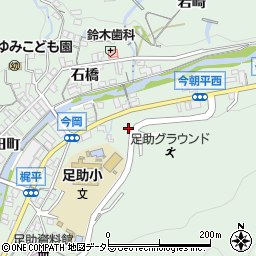 愛知県豊田市足助町真弓周辺の地図