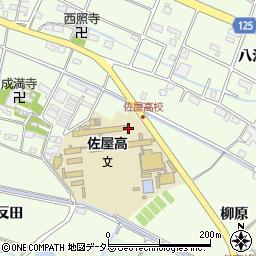 愛知県愛西市東條町高田周辺の地図