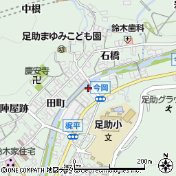 愛知県豊田市足助町今岡17-1周辺の地図