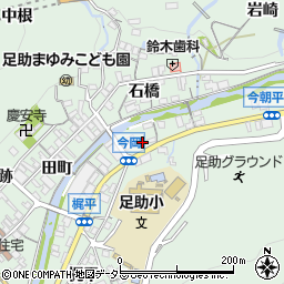 愛知県豊田市足助町今岡25周辺の地図