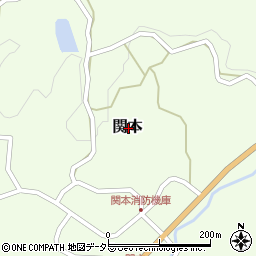岡山県勝田郡奈義町関本周辺の地図