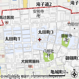 愛知県名古屋市瑞穂区太田町周辺の地図