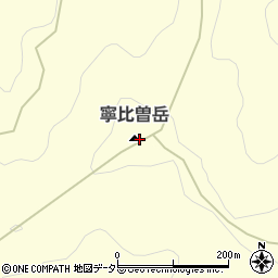 寧比曽岳周辺の地図