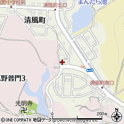 滋賀県大津市清風町13-1周辺の地図