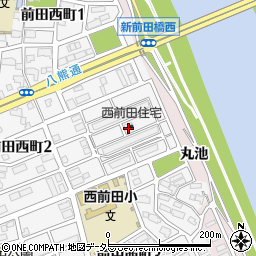 西前田住宅周辺の地図