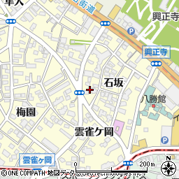 愛知県名古屋市昭和区広路町石坂周辺の地図