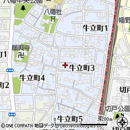 愛知県名古屋市中川区牛立町周辺の地図